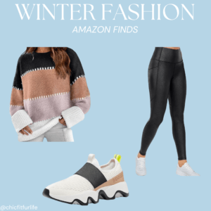 Winter Fashion – Colorblock Sweater/Leggings