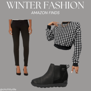 Winter Fashion – Houndstooth/Jeggings Combo