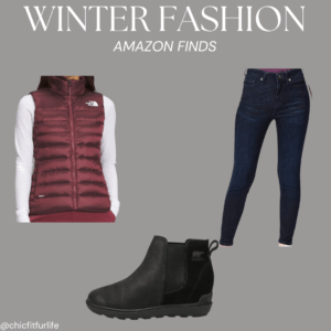 Winter Fashion – Maroon Vest Combo